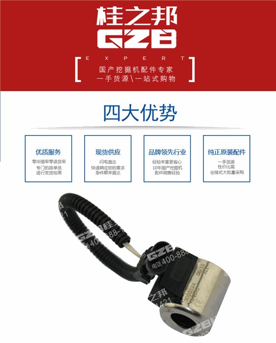 挖掘機(jī)電磁閥線圈