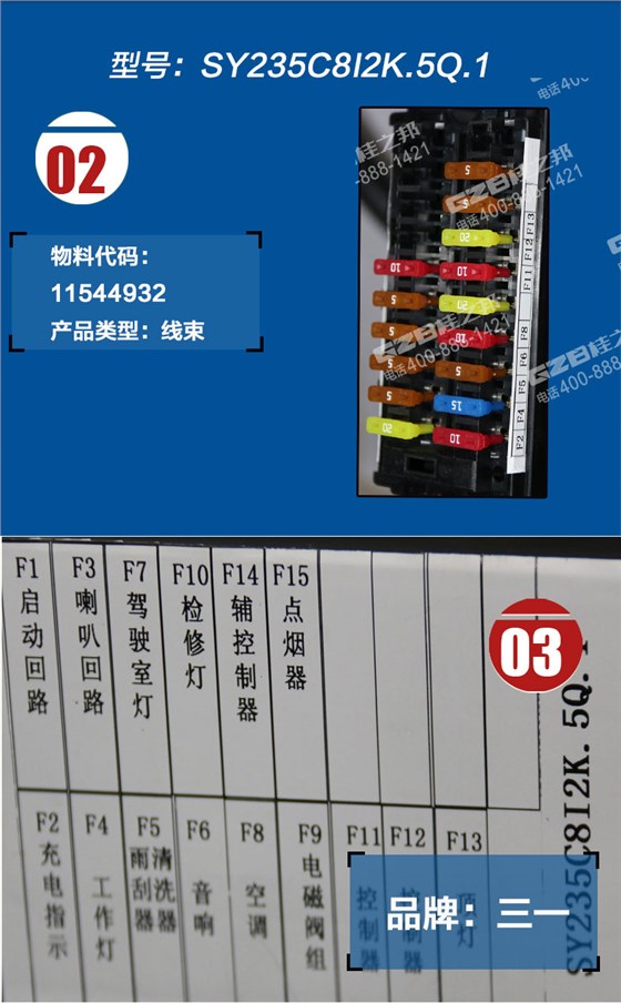 三一挖掘機駕駛室線束