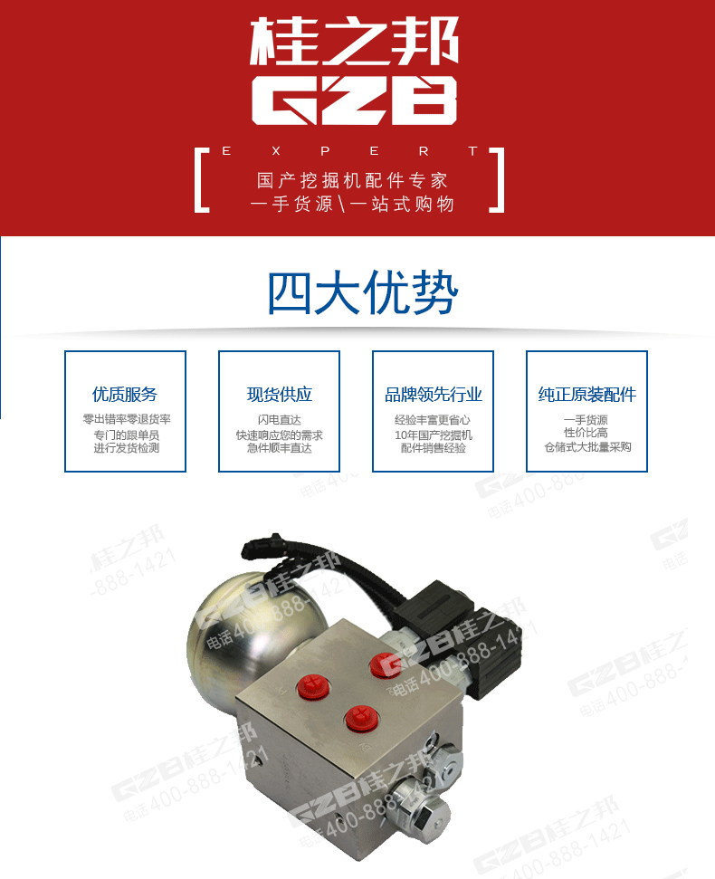 三一挖掘機油源控制閥