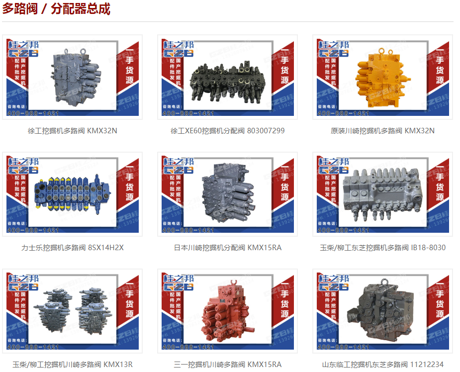 廈工260挖掘機分配閥