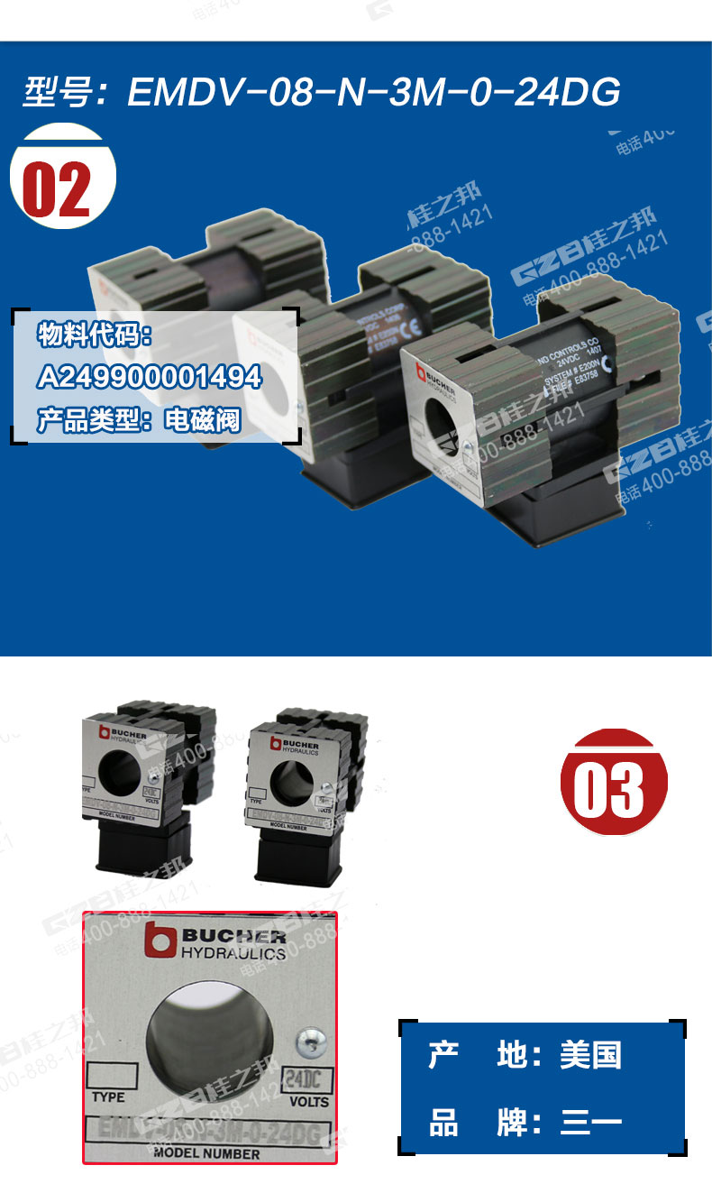 三一挖掘機(jī)電磁閥線圈