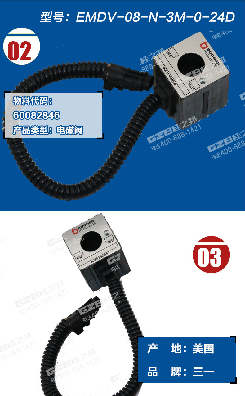 三一挖掘機電磁閥線圈 三一挖掘機電磁閥線圈